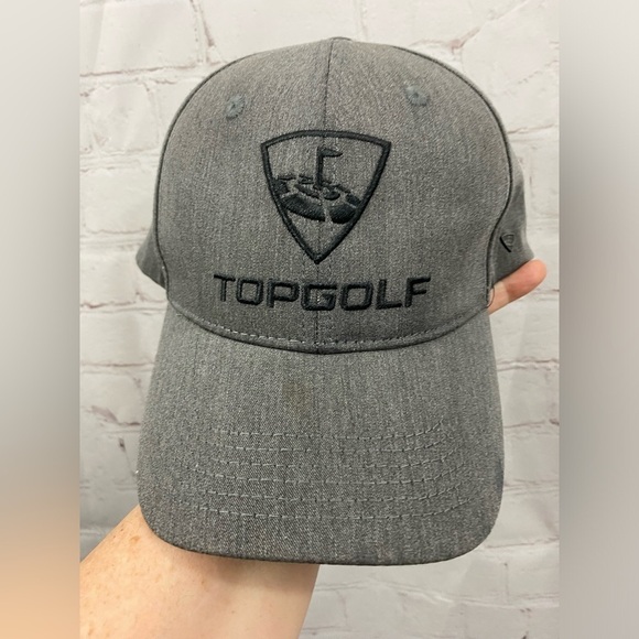 Top Golf Hat Mens Gray Black Snap Back Hat - Picture 3 of 5